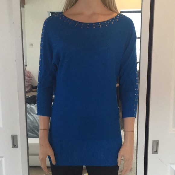 royal blue tunic sweater